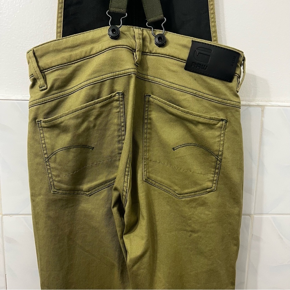 G-Star Raw Worker Dungaree Stretch Skinny Overalls 26 Green Streetwear Gorpcore - Picture 10 of 14
